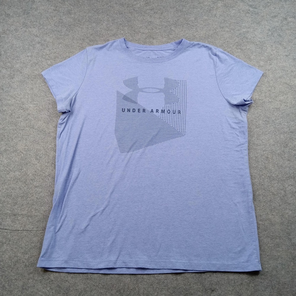 Under Armour Shirt Mens XL Blue The Classic Tee Logo Graphic Tagless Casual